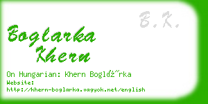 boglarka khern business card